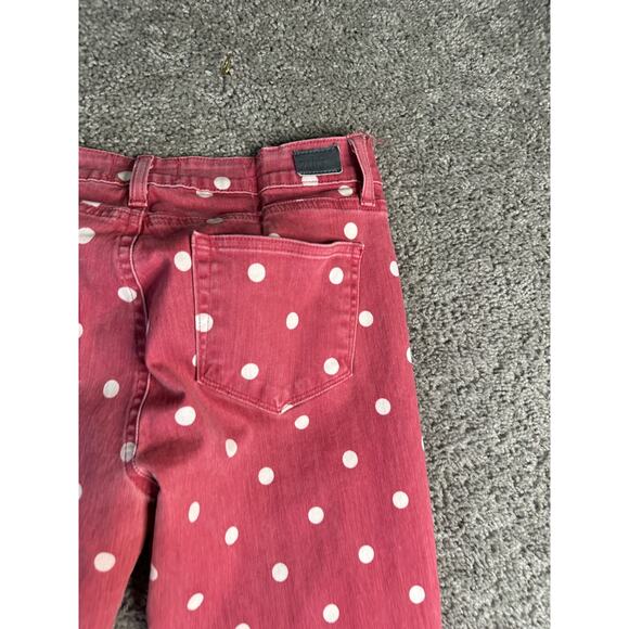 Paige Verdugo Ultra Skinny Jeans Womens 29 Red White Polka Dot Stretch Ladies - Picture 11 of 16